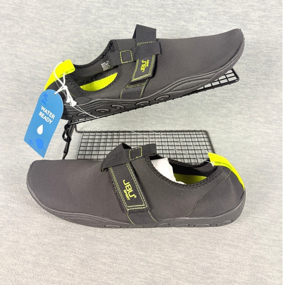 JBU by Jambu Shore Water Shoes Mens 13 M Black Lime Green Slip On